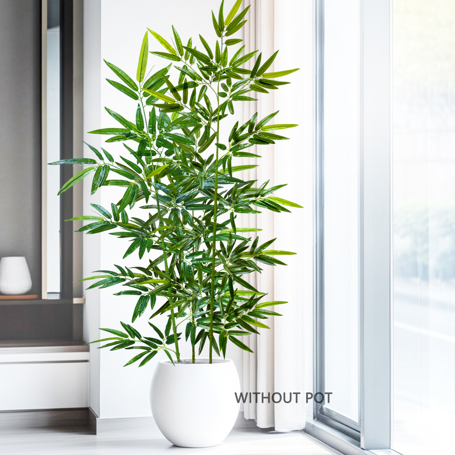 Fiddle Leaf Fig - 120-240cm/94.48in Artificial Green Bamboo Leaves, Fake