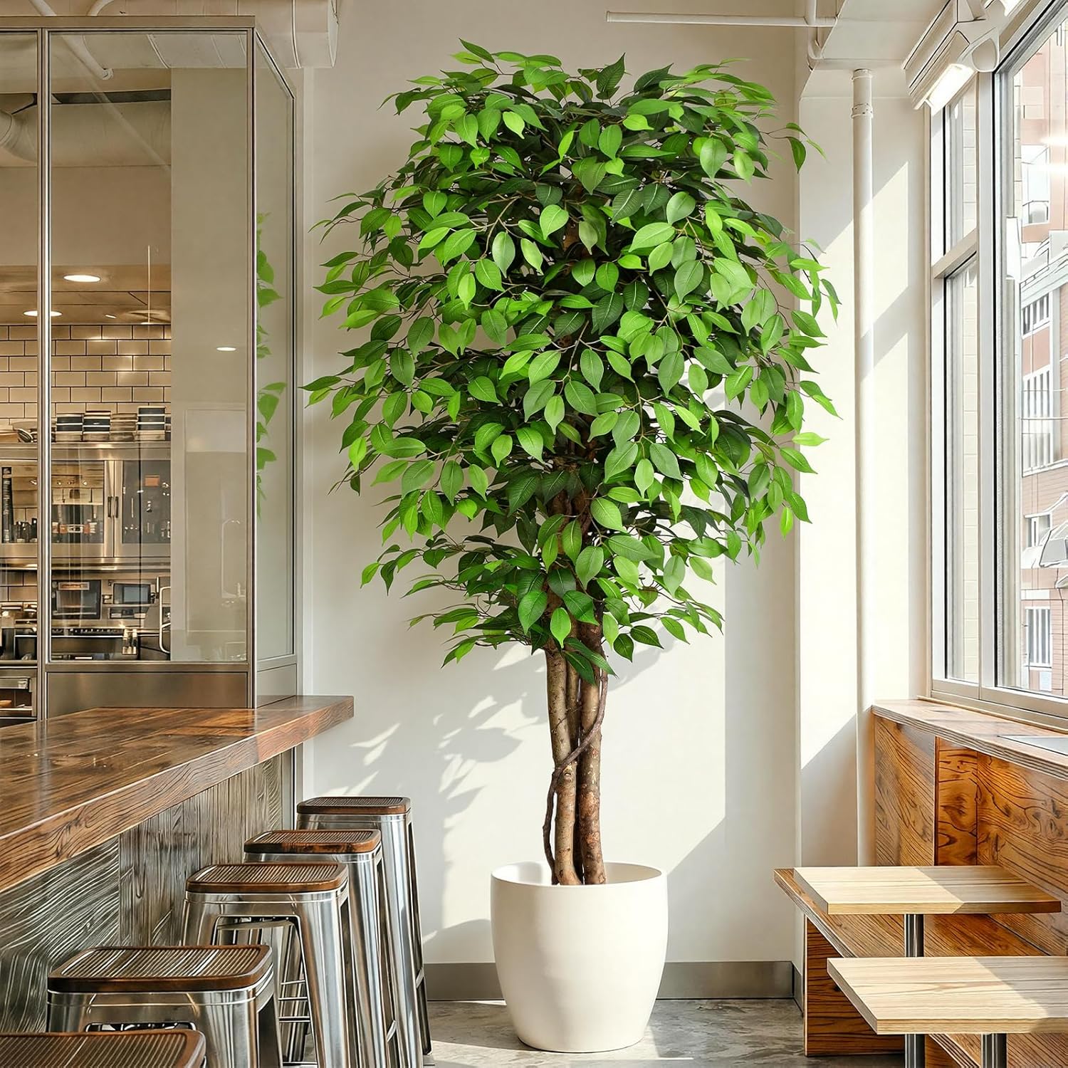 Lifelike Artificial Ficus Tree – Fiddle Leaf Fig recenzja i cena