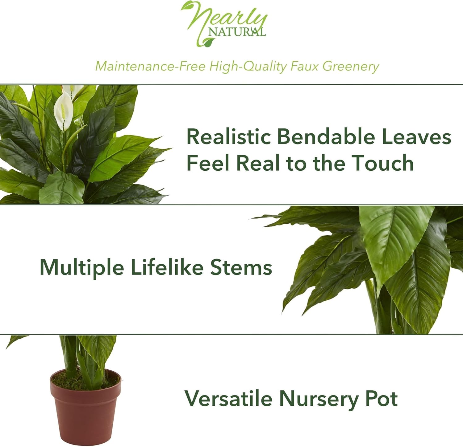 42in Artificial Peace Lily wit – Peace Lily White recenzja i cena