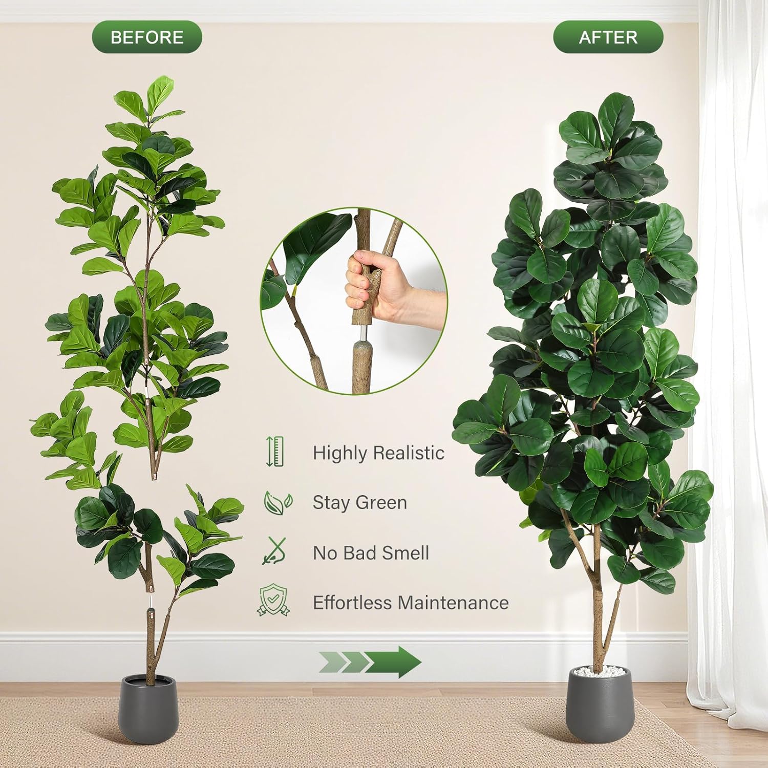 4FT/5FT/6FT/7FT Fiddle Leaf Fi – Fiddle Leaf Fig recenzja i cena